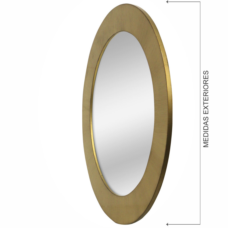 Espejo Mimo Oval Oro (80x80)