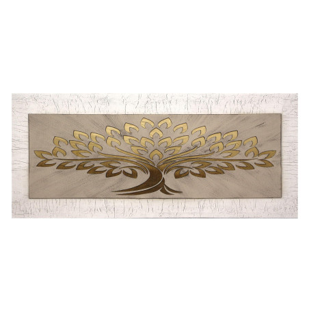 ÁRBOL DE LA VIDA MODELO MOCA 1008 GRIS 60x110 CM, CUADRO DECORATIVO  ARTESANAL.