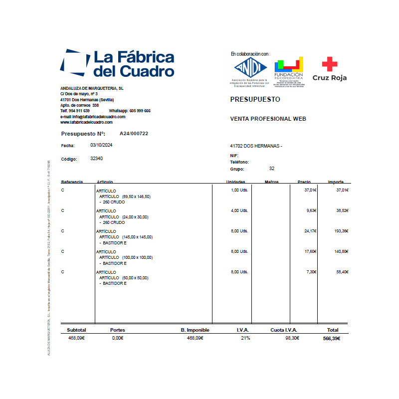 PRESUPUESTO A24-722