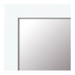Actual Studio  Espejo con marco de madera color blanco alto brillo Napoli